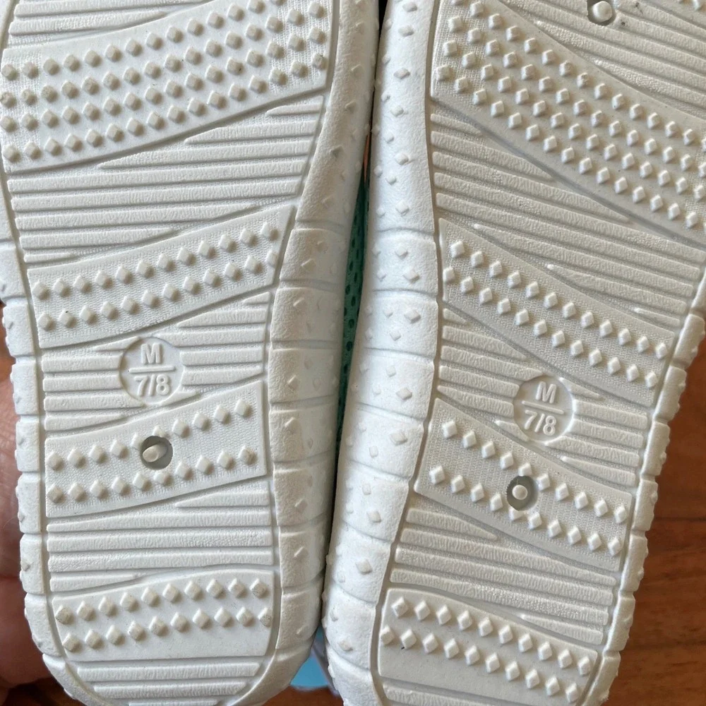 Toddler Kids Sun Squad Aqua‎ Water Shoes M 7/8 Teal Purple Hook and Loop